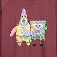 thumbnail image 3 of SpongeBob SquarePants - SpongeBob and Patrick Tie Dye - Women's Lightweight French Terry Long Sleeve Shirt, 3 of 6