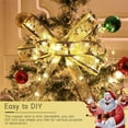 thumbnail image 4 of Morttic Christmas Ribbon Lights,32.8ft 100 LED Mini Lights Copper Wire Fairy String Lights for Xmas New Year Party Weddings DIY Christmas Tree Bows Decorations (Sliver Ribbon+Warm White Light), 4 of 9