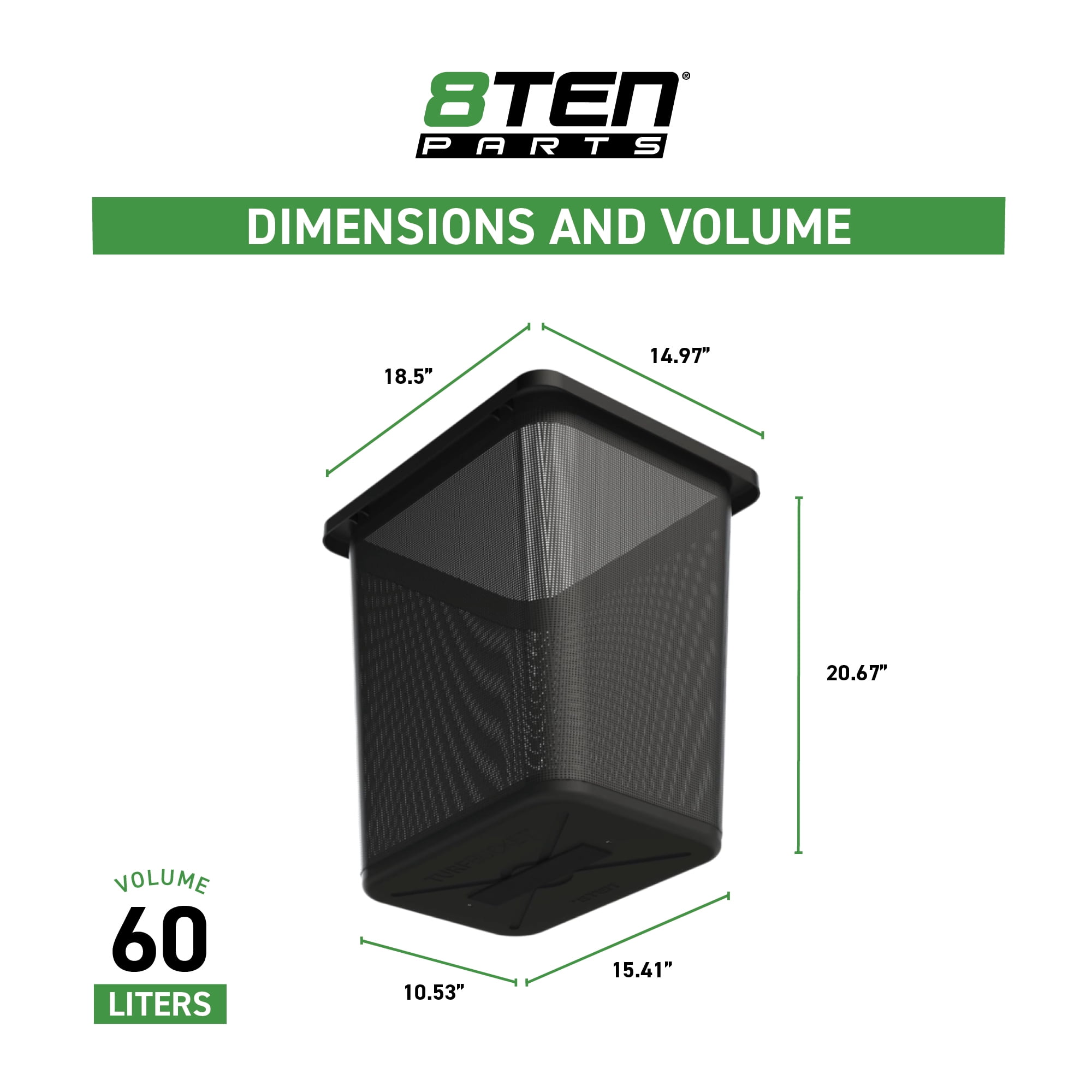 8TEN Grass Twin Bagger System for John Deere 42A X330 X350 X354 Lawn Tractor MK1014447