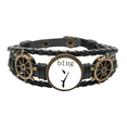 thumbnail image 1 of Carácter chino componente Bing Pulsera marina tejida en cuero, 1 of 4