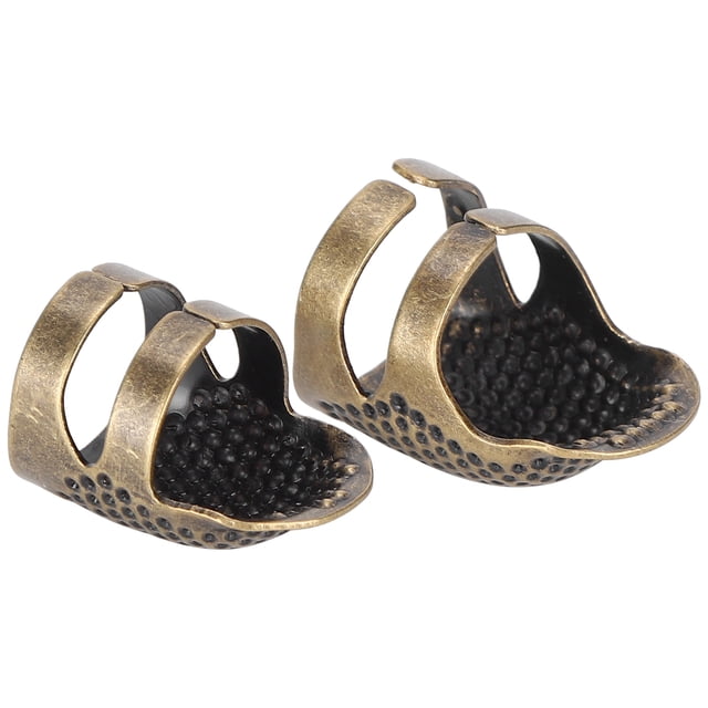 Dedales De Metal, Material Metálico Anillo Protector De Dedo De Protección De Mano Ajustable Para Bricolaje Para Coser