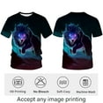 thumbnail image 3 of WHNBCW Funny Wolf Printed T-Shirt Animal Graphic Tee Shirt, 3 of 7