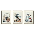 thumbnail image 2 of Kate and Laurel Sylvie By The Fireplace Series Framed Canvas Wall Art Set by Xizhou Xie, 3 Piece Set Gold, Modern Abstract Colorful Brushstrokes Art for Wall, 2 of 6
