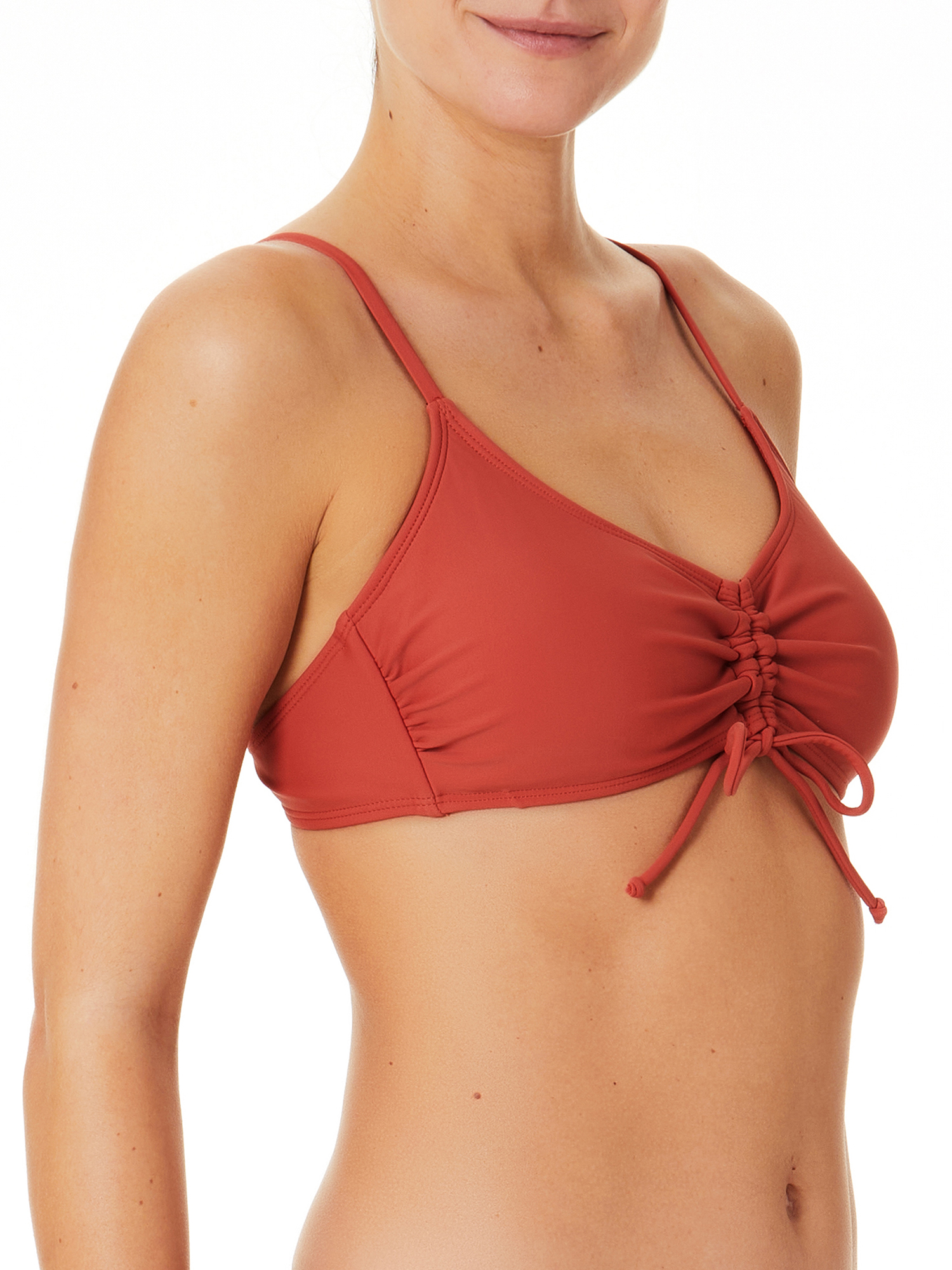 No Boundaries Junior's Solid Adjustable Tie Bikini Top