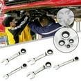 thumbnail image 3 of Short Handle Quick Ratchet Wrench Open End Plum Wrench, 3 of 8