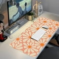 thumbnail image 4 of Extended Gaming Mouse Pad (35.4x15.7 in), Large Stable Rubber Base Mousepad with Stitched Edges, Keyboard Mouse Mat Desk Pad for Work, Game, Office, Home (A-Orange Floral, Extended), 4 of 7