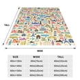 thumbnail image 3 of Honeii Famous Places Print Fleece Blanket - Throw Blanket for Bed, Sofa, Couch, Camping, and Travel , Microplush Ultra Soft Warm Blanket-50"x40", 3 of 7
