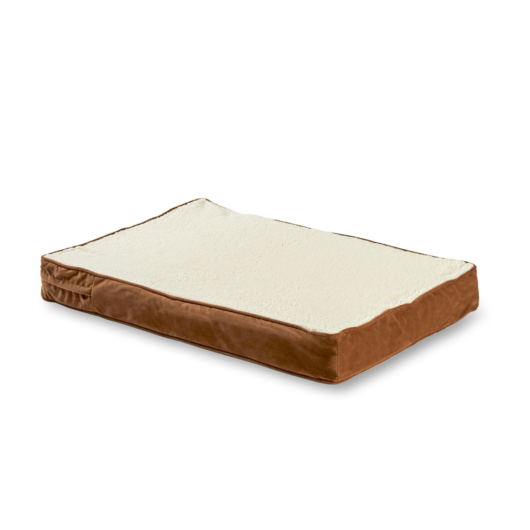 Happy Hounds Oscar Sherpa Orthopedic Dog Bed, Latte, Medium (42 x 30 in.)