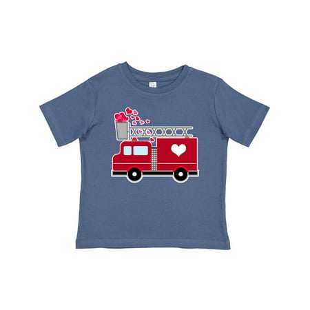 

Inktastic Valentine s Day Red Firetruck with Pink Hearts Gift Baby Boy or Baby Girl T-Shirt