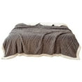 thumbnail image 2 of RKSTN 59x79in Lamb Fleece Throw Blanket Dark Blue, 2 of 6