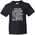 thumbnail image 3 of Inktastic Colon Cancer Awareness Ribbon Youth T-Shirt, 3 of 5