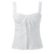 thumbnail image 3 of Gibobby Mujeres Casual Sexy Color Sólido Kink Decoración Camisola Dentro Chaleco(Blanco,CH), 3 of 5