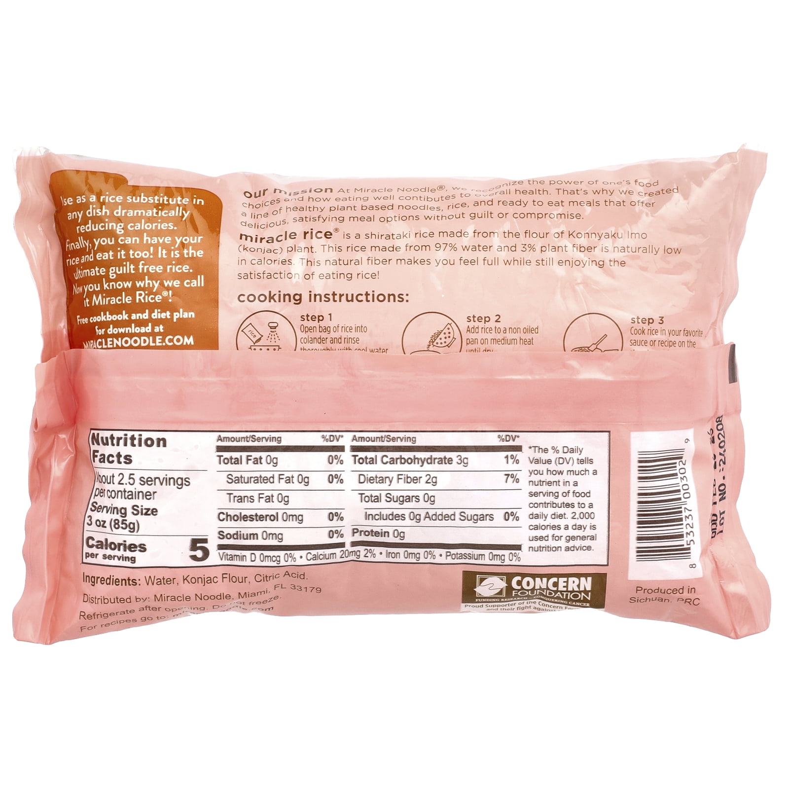(4 pack) Miracle Noodle Shirataki Rice, 8 Ounce Packages