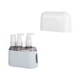 thumbnail image 2 of Botellas de viaje para artículos de tocador, contenedor de artículos de tocador reutilizable vacío, rellenable para champú, gel de baño, cosméticos, 3 piezas azul, 2 of 10