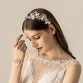 thumbnail image 2 of Tocado de Novia con Diamantes de Imitaci&oacute;n, Diadema de Novia con Flores para Boda, Accesorios para el Cabello para Mujer, 2 of 6