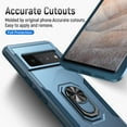 thumbnail image 5 of Dteck Case for Google Pixel 6 Pro,Shockproof Rubber Military Grade Dual Layer Case Ring Holder Kickstand Cover Support Magnetic Car Mount,Blue, 5 of 8