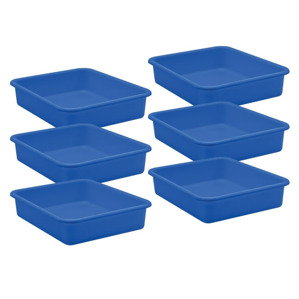 Teacher Created Resources Blue Large Plastic Letter Tray, Pack of 6