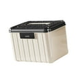 thumbnail image 1 of Tnarru Lockable Storage Container Bin Lidded Storage Container Stackable Document Organizer Case for Living Room School Dorm Kitchen 30.5x24x21.8cm, 1 of 8