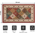 thumbnail image 3 of Farmhouse Boho Kitchen Rugs and Mats 30x17 Inch, Red Boho Kitchen Rug, Washable Non Skid Floor Mat for Home Kitchen Decor, 3 of 6