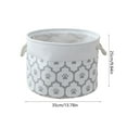 thumbnail image 3 of SLYNSHome Storage Basket,Small Hamper Laundry Basket Gray Small Basket with Handles Decorative Toy Storage Bin Shelf Storage Organizer, 3 of 7