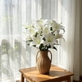 thumbnail image 6 of 15.74in Artificial Lily Plastic Flower Stem Lifelike Faux Bloom Wedding Home Hotel Decor, 6 of 6