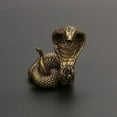 thumbnail image 4 of Adorno de estatua de cobra, figuritas de serpiente del zodiaco, decoración de escritorio de cobre, 4 of 7