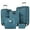 Green, variant on imerelez Softside Luggage Expandable 3 Piece Set Suitcase with Duffel Bag Upright Spinner Softshell Lightweight Luggage Travel Set
