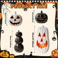 thumbnail image 4 of Halloween Pumpkin Decorations 10 Inch Light Up White Jack O Lantern Decor Spooky Light Up Pumpkin for Indoor Outdoor Halloween Home and Porch Decor Single Pack, 4 of 6