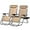 Kahki, variant on Nazhura Set of 2 Relaxing Recliners Patio Chairs Adjustable Steel Mesh  Lounge Chair Beach Chairs with Pillow and Cup Holder Khaki (Kahki)