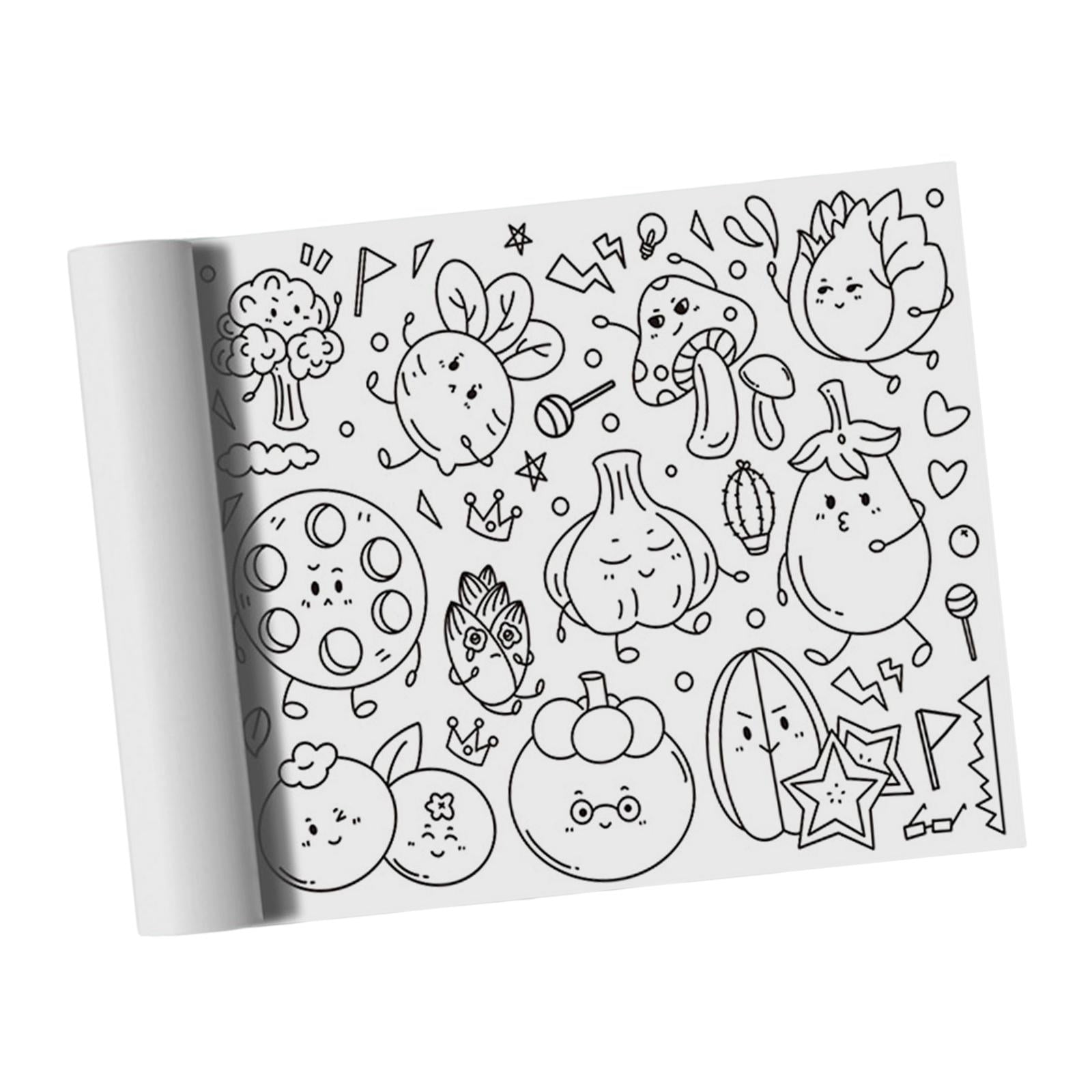Kids Coloring Paper Roll DIY Art Drawing Sticky Drawing Paper Roll Kids Coloring Paper Roll DIY Art Drawing Sticky Drawing Paper Roll