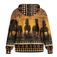 thumbnail image 5 of SCRAWLGOD Horse Sunset American Tribal Full Zip Up Trendy Hoodies for Women Oversized Hooded Sweatshirt Comfy Long Sleeve Jacket for Holiday Shopping Work Office Party, 3XL, 5 of 7
