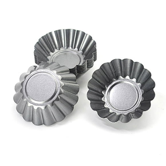 Stainless Steel Mini Tart Pie Pans Small Tart/Pie Pan Portuguese Tart Baking Mold Non-stick Pan Reusable Cups  Large 3pcs