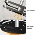 thumbnail image 2 of 2 Tier Turntable Spice Rack Stainless Steel Organizer, 360 Degree Rotatable for Kitchen Cabinets Organizers Multi-Function Shelf,24*39cm, 2 of 7