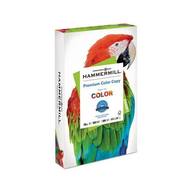 Hammermill Premium Color Copy Print Paper 100 Bright, 28lb, 8.5 x 14, Photo  White, 500/Ream 