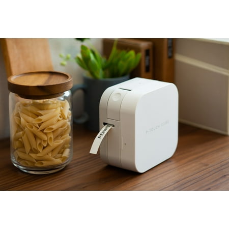 Brother PTP300BT P-Touch Cube Smartphone Label Maker, Bluetooth Wireless Technology - White