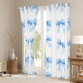 thumbnail image 3 of Feelyou Girly Blue Bowknot Black Out Curtains, Princess Watercolor Bow-tie Curtains Pack of 2 (42x63 Each), Teens Kids Girls Women Bedroom Curtains, Window Curtains Decor, 3 of 6