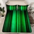 thumbnail image 2 of Homewish Geometric Lines Queen Sheet Sets,Minimalist Stripes Aesthetic Flat Sheet,Green Black Queen Fitted Sheet For Boys Kids,Super Cozy Room Decor,4 Pieces, 2 of 7
