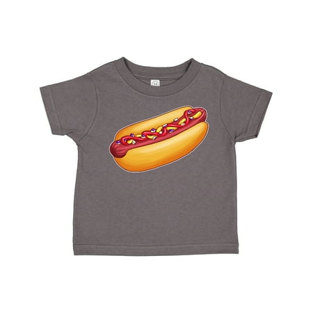 

Inktastic Hot Dog Illustration with Mustard Onions and Ketchup Gift Toddler Boy or Toddler Girl T-Shirt
