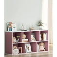 thumbnail image 3 of Toys Storage Organizer, Wooden Storage Shelves Book Organizer for  Room Classroom Playroom, Pink, 3 of 12