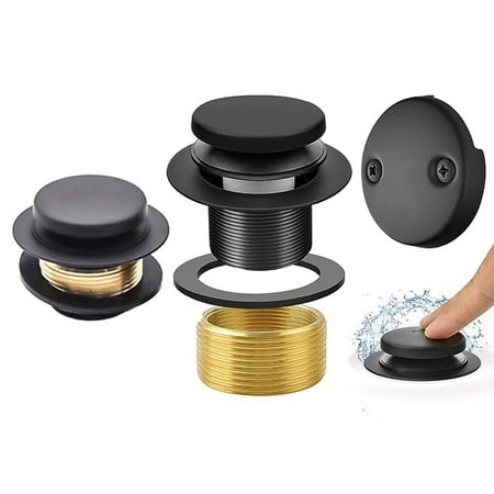 

Matte Black Tub Drain Overflow Kit - Universal Bathtub Drain Replacement