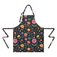 thumbnail image 2 of Pioneer Flower Floral Print Pattern Apron for Women and Men, Cotton Linen Waterproof with Pockets, Adjustable, 33x27 Inch for Kitchen, Gardening, BBQ, Salon, 2 of 6