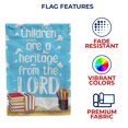 thumbnail image 3 of America Forever Bible Verse Garden Flag - 12.5 x 18 inch - Psalm 127:3 Christian Quotes Double Sided Religious Garden Flag - Outdoor Yard Decorative Inspirational Faith Flag, 3 of 5