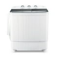 thumbnail image 3 of HOMGUAVA Portable Washing Machine 17.6LBS Compact Twin Tub Washer & Dryer with Drain Pump, Gray, 3 of 9