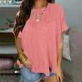 thumbnail image 2 of ZKCCNUK Plus Size Tops for Women Plus Size T Shirts Oversized Tees Summer Half Sleeve Crew Neck Tunic Tops, 2 of 8