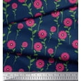 thumbnail image 2 of Soimoi Cotton Poplin Fabric Leaves & Floral Clip Art Decor Fabric Printed Yard 56 Inch Wide, 2 of 3