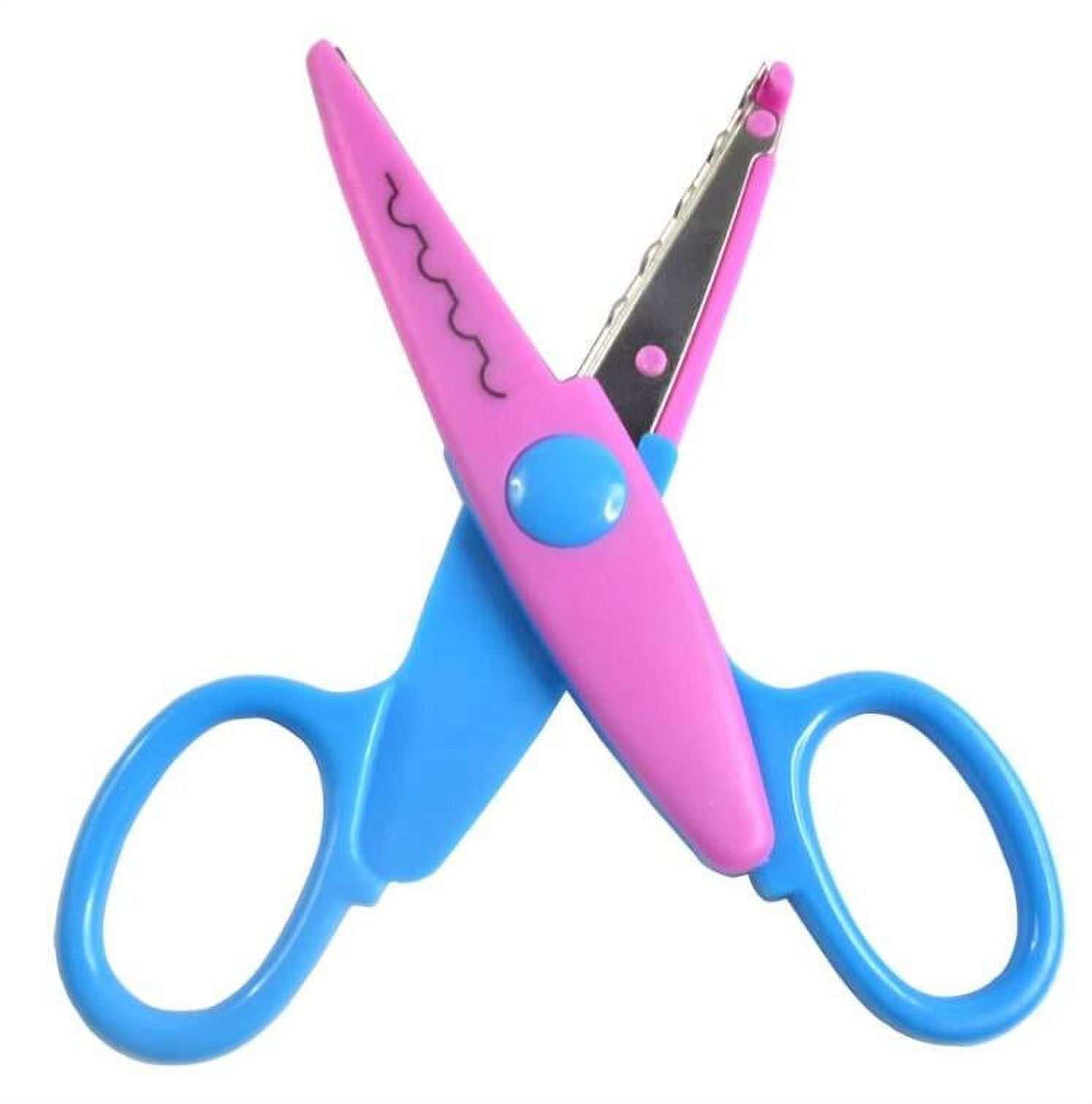 Kids Decorative Scissors | Set of 12 Different Patterns | 5.5 Inches |  Craft Scissors with Patterns, School Supplies