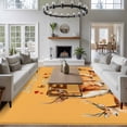 thumbnail image 4 of 5x8 Washable Area Rug, Orange Deer Non-Slip Large Rectangle Rug for Living Room Dining Room, Wildlife Animals Rustic Farmhouse Elk Rustic Farmhouse Indoor Floor Mat for Home Decor, 4 of 9