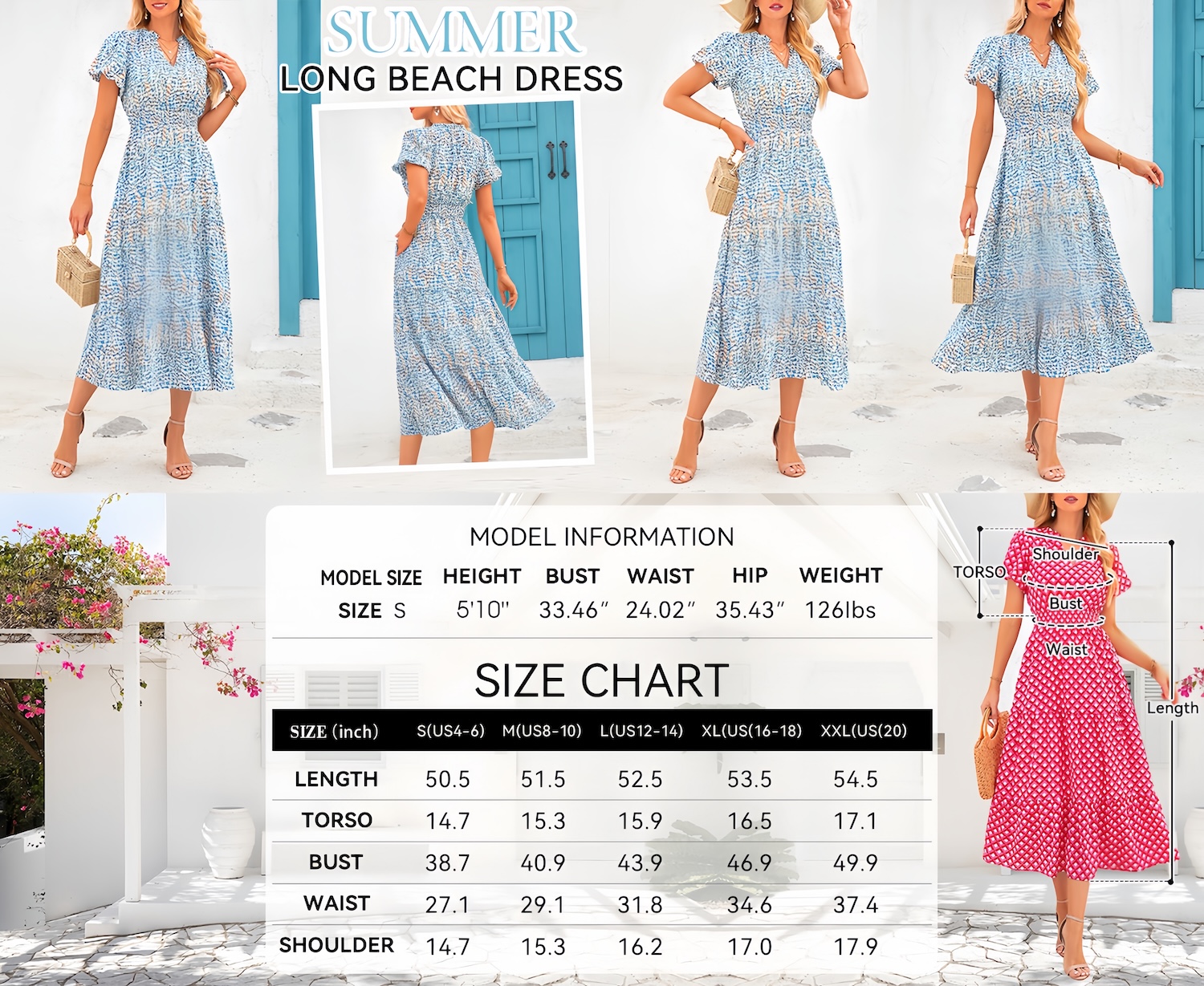 PRETTYGARDEN Women's Boho Maxi Dress, Floral photo 5