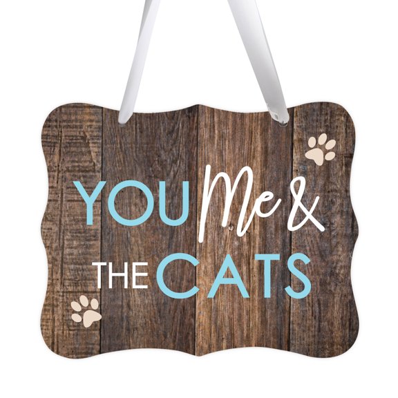 Lifesong Milestones Rustic Hanging Wall Art Decor Gifts for Cat Lovers