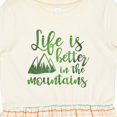 thumbnail image 4 of Inktastic Life's Better Mountains Girls Toddler Dress, 4 of 5